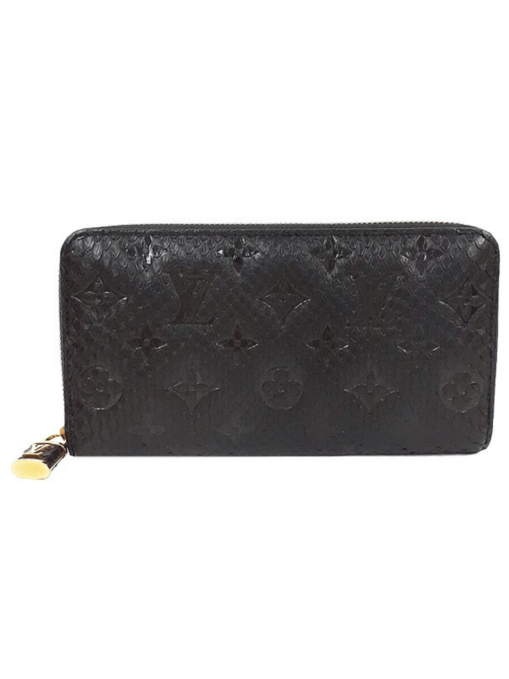 Louis Vuitton Monogram Python Zippy Wallet Round Zipper Long